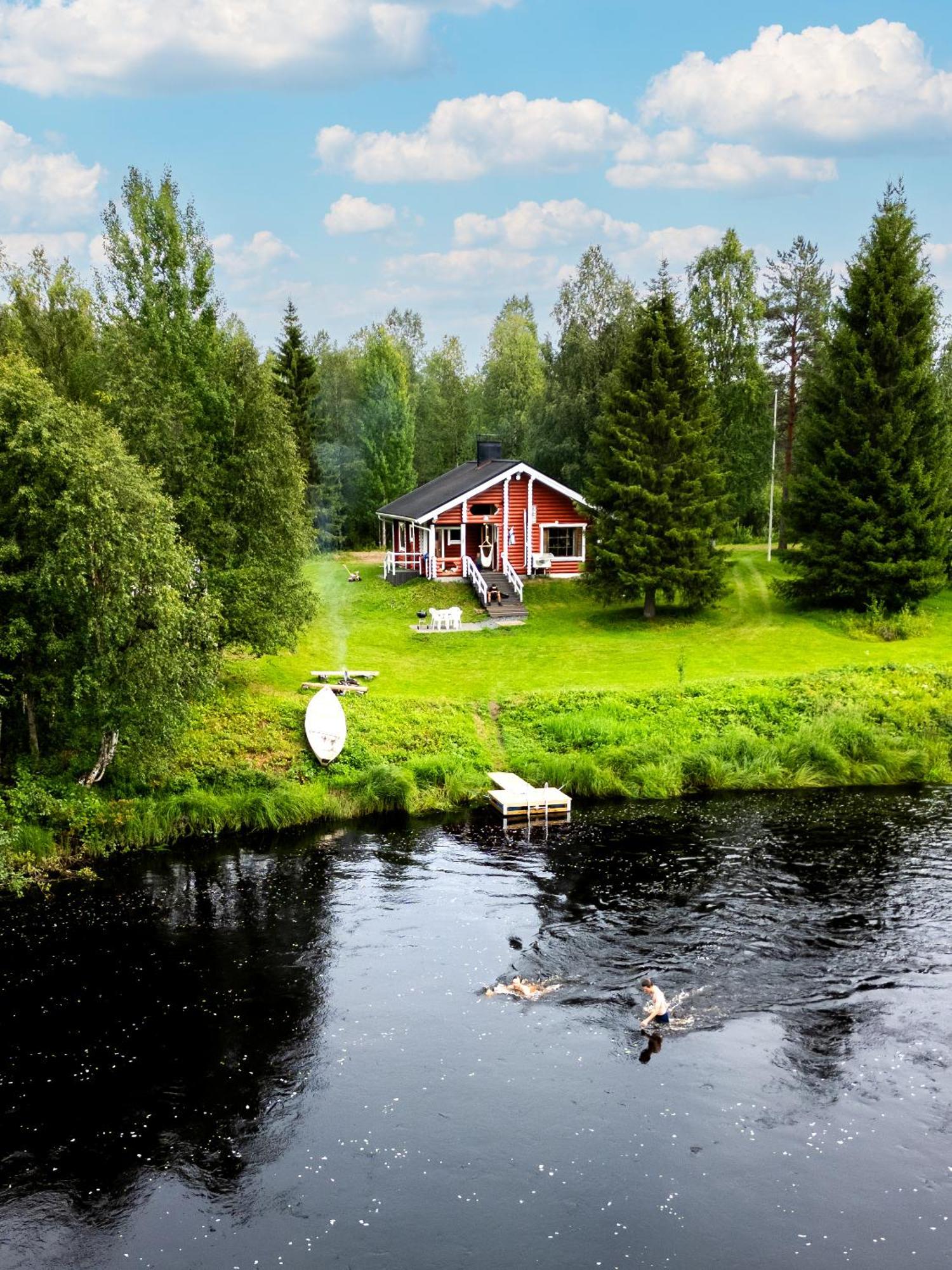 Lapin Villa Hiisi Joen Rannalla Ranua Luaran gambar
